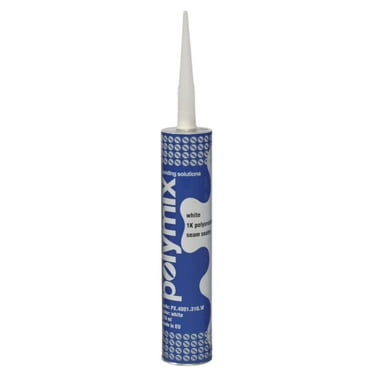 Polymix High build Fast Curing 1K Polyurethane Elastic Adhesive and Sealant PVC-free and Odorless (1, White)