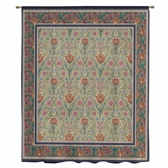 Boho Floral Sheer Curtains 108" Extra Long, Vintage Flowers Abstract Art Ethic Tribe Light Filering Curtains, Privacy Drapes Simi Floor to Veiling Curtain for Living Room Large Window Treatment
