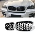 thumbnail image 4 of Car Silver Front Middle Grille Grill Replacement for X5 E70 / X6 E71 2008-2013, 4 of 5