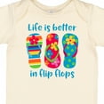 thumbnail image 4 of Inktastic Life is Better Flip Flops Girls Baby Bodysuit, 4 of 5