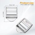 thumbnail image 2 of Uxcell Ladder Lock Buckle Slide Zinc Alloy Adjustable Webbing Strap Release Buckles 1", Silver, 4 Pack, 2 of 6