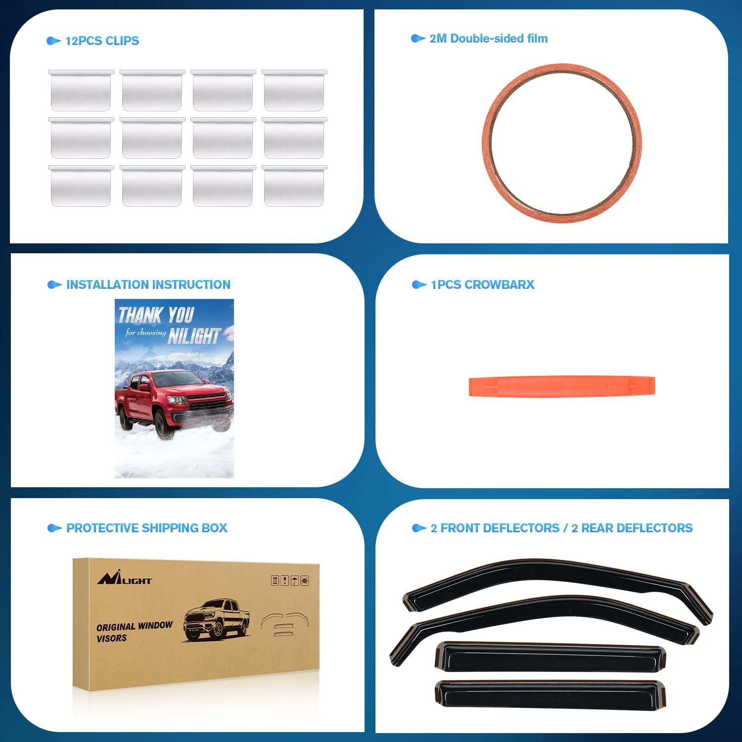 Nilight in-Channel Rain Guards for Kicks 2018 2019 2020 2021 2022 2023 2024, Vent Window Visors, Original Window Deflectors-4PCS