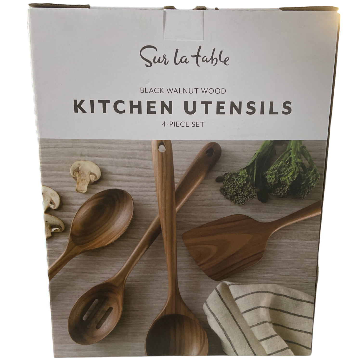 Walnut Essential Kitchen Utensils - Set of 5