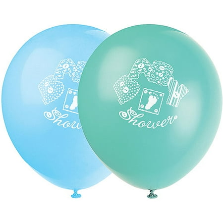 12 Blue Stitching Baby Shower Balloons Walmart Com