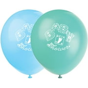 12" Blue Stitching Baby Shower Balloons,