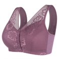 thumbnail image 2 of Aboser Comfy Bras for Older Women Front Closure Mama Bra Smooth Back Full Figure Bralettes Cami Bras For Big Busted Grathered Support Bra Soft Breathable Push Up Underwear, 2 of 7