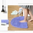 thumbnail image 3 of Aunavey Semi-Circular Bathroom Rug Fluffy Bath Mat Shower Shaggy Floors Extra Thick Super Soft Best Absorbent Perfect Absorbant Plush Machine Washable Door Mat Dry Carpet 23''*15'', 3 of 6
