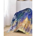 thumbnail image 2 of Christmas Sofa Couch Covers for Dogs, Washable Sofa Throw Cover Single Slipcovers for Armchair with Tassels, Snowflake Xmas Tree Blue Purple Couch Protector Towel Blanket M 71''x91'', 2 of 8