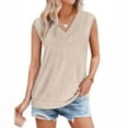 thumbnail image 6 of Abomasnow Womens V Neck Tank Tops Casual Sleeveless Ribbed Knit Shirts Trendy Sweater Vest Outfits, 6 of 6