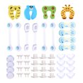 thumbnail image 3 of Kits de seguridad para bebés: 20 cubiertas para enchufes eléctricos para niños (cubiertas) + 8 protectores de mesa para niños, esquinas de mesa + 18 pestillos de seguridad para bebés, 3 of 3