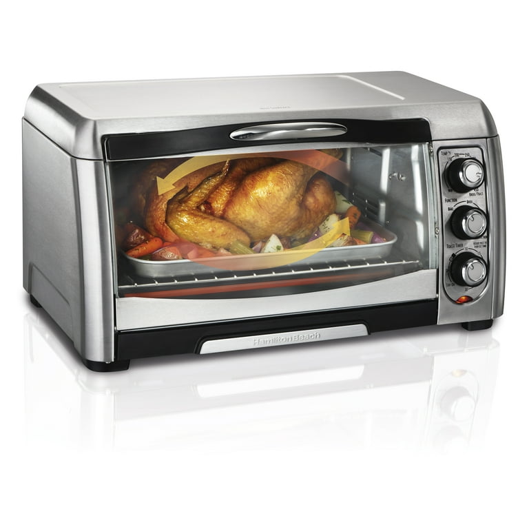 Hamilton Beach 6-Slice Stainless Steel Convection Toaster Oven (1400-Watt)  in the Toaster Ovens department at