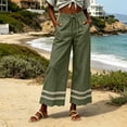 thumbnail image 6 of Kezqiaxn Womens Wide Leg Pants Drawstring Lace Splice Elastic Waist Loose Casual Trousers with Pockets Lounge Pants Women, 6 of 6