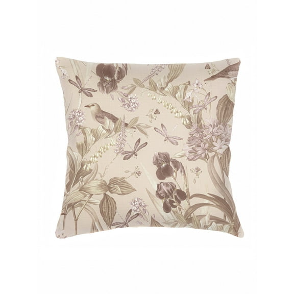 Tropical Paradise Beige Linen Euro Pillow 26x26 Down