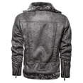 thumbnail image 2 of Men's Faux Leather Jacket Sherpa Aviator Bomber Jacket, 2 of 5