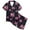 ZX02-Black, variant on Kids Girls 67 Pajama Button Short Sleeve Shorts Two Piece Silk Sleepwear Children Valentine's Day Nightwear Outfit for Kids Cozy Loungewear
