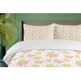 thumbnail image 4 of Ambesonne Blush Pink Duvet Cover Set, Branches and Butterflies, 2-Calking, Blush Pale Green White, 4 of 7
