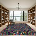 thumbnail image 2 of ODIKA 4'x6' Machine Washable Non-Slip Area Rug, Bohemian Navy High Traffic Rug, Blue, 1010624, 2 of 7