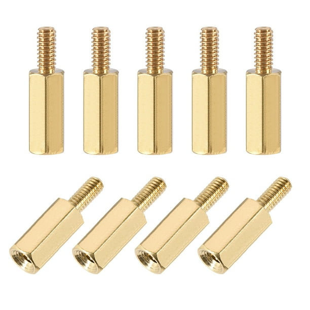 M2.5 x 11 mm + 6 mm Male to Female Hex Brass Spacer Standoff 100pcs