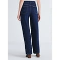 thumbnail image 3 of Free Assembly Women's and Women's Plus High Rise Straight Jeans, 30" Inseam, Sizes 0-26W, 3 of 5