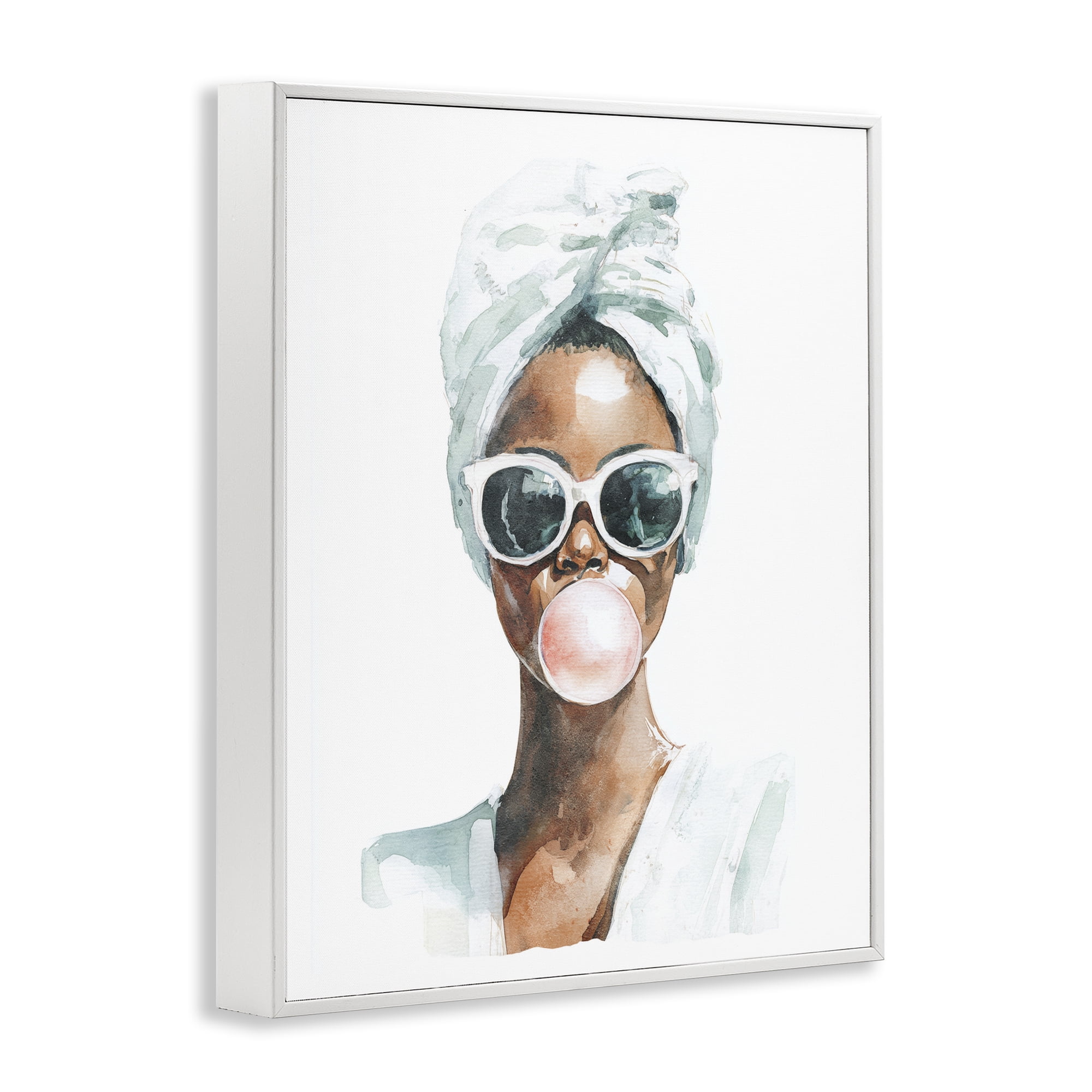 Stupell Industries Bubble Reverie Female White Framed Giclee Art, design by Svetlana Aleynikova