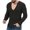 Black, variant on WREESH Men's Fashion T-Shirts Casual Long Sleeve T-Shirt Pullover Knitwear V-Neck Solid Color Base Shirt Blue