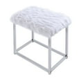 thumbnail image 6 of ACME Josh Vanity Table, Mirror, and Stool in White and Chrome, 6 of 12