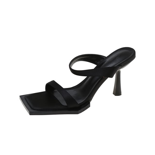 Sandalias sexis informales con plataforma de tacón alto fino, zapatos de verano para mujer, zapatos de tacón con hebilla en el tobillo para mujer, tacones altos 38 Gao Jinjia LED