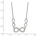 thumbnail image 2 of 925 Sterling Silver Cubic Zirconia Cz Infinity Symbol Chain Necklace Pendant Charm, 2 of 6