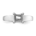 thumbnail image 4 of Solid 14k White Gold Square Solitaire Engagement Ring with CZ Cubic Zirconia Size 6.5, 4 of 8