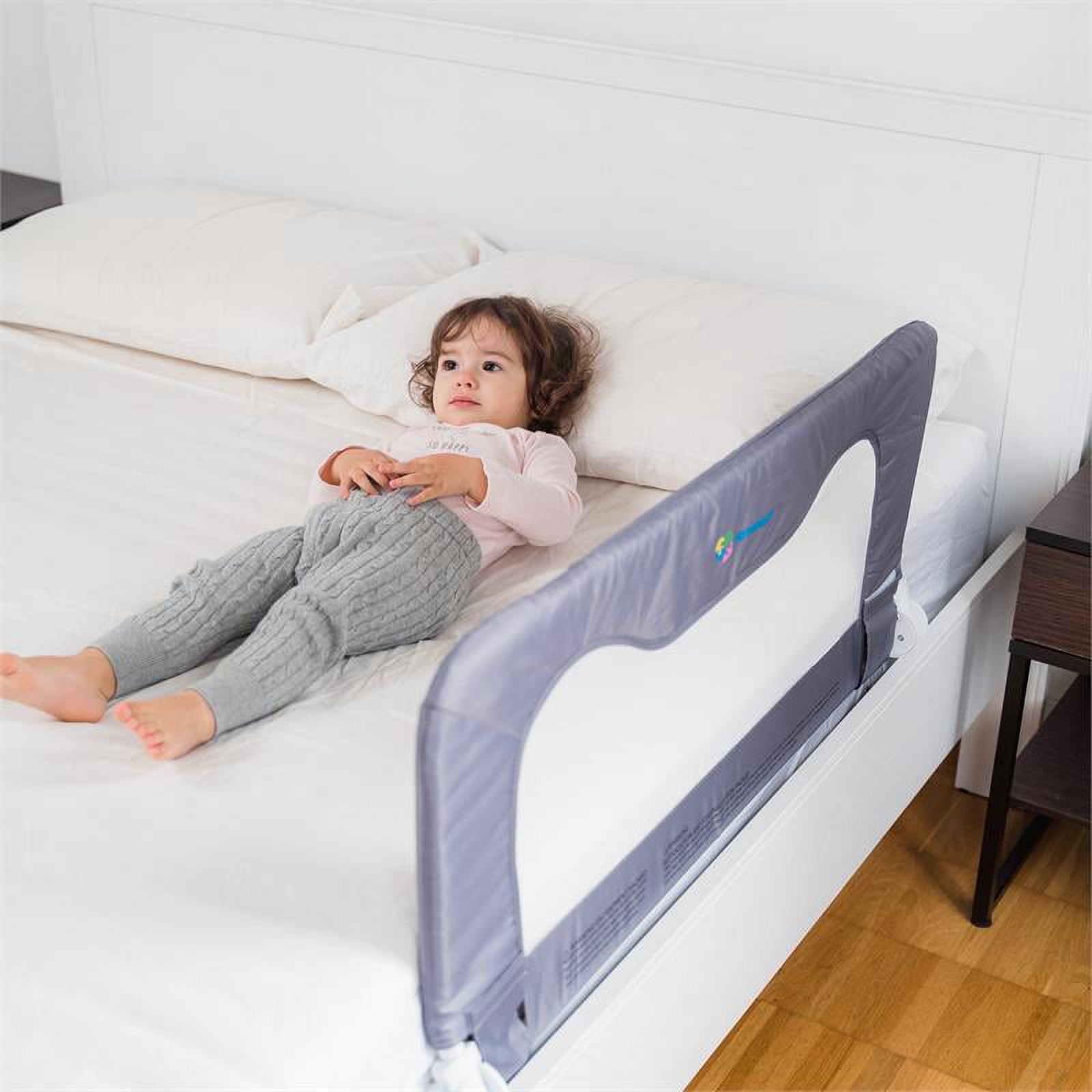 TotCraft Cecily 3 ft. Toddler Bed Rail for All Bed Size - Grey