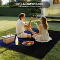 thumbnail image 4 of Navy Blue Black Ombre Outdoor Rug for Patio/Deck/Porch, Non-Slip Large Area Rug 5 x 8 Ft, Modern Abstract Striped Gradient Indoor Outdoor Rugs Washable Area Rugs, Reversible Camping Rug Carpet Runner, 4 of 8