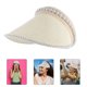 thumbnail image 3 of BRIGHTFUFU Verano perla dama vacía tops sol visera sombrero verano paja ancha sombrero gorras, 3 of 8