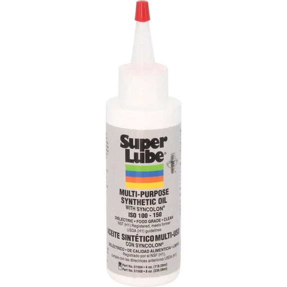 Super Lube 51004 Synthetic Oil, High Viscosity, 4 oz Bottle,Translucent white(Packaging may vary)