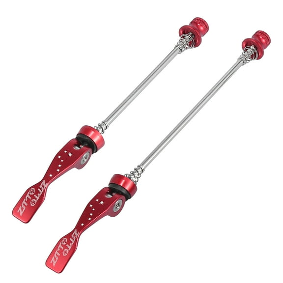2pcs Mountain Bike Wheel Front Rear Quick Release Lever Skewer Axle Wheel Hub Red