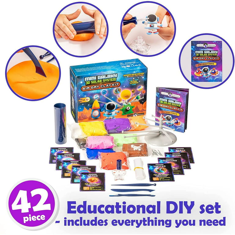 GirlZone Air Dry Clay Ultimate Craft Kit, Over 100 Piece Kids Modeling Clay  Set, Air Dry Clay for Kids with No Baking Required, Arts and Crafts for