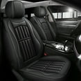 thumbnail image 5 of ELUTO 5 Seats 11pcs PU Leather Car Seat Cover Full Set Seat Cushion Universal for Car Truck Sedan SUV (Black), 5 of 14