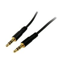 StarTech 3' Slim Stereo Audio Cable with 3.5mm Male Mini-Jack Connectors, 28 AWG
