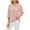 Pink, variant on Summmer Inleife Women's Summer Solid Lace V-Neck Bubble Short Sleeve Solid T-Shirt Top