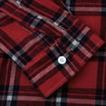 thumbnail image 6 of GA WEIHUA Reduced,Men's Flannel Hoodie Shirts Casual Long Sleeve Plaid Jacket Classic Fit Button Down Fall Fashion Shirt(Red,L), 6 of 9