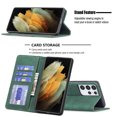 thumbnail image 3 of Allytech Case for Galaxy S22 Ultra Cover for Samsung Galaxy S22 Ultra 5G, Flip PU Leather Wallet Magnetic Closure Card Slots Holder Full Protection Foldable Stand Case for Galaxy S22 Ultra[6.8"],Green, 3 of 5