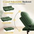 thumbnail image 2 of Furmax Futon with Five Angles Adjustable Armrests and Adjustable Backrest Futon Sofa Couch for Small Spaces Living Room Office,Green, 2 of 7