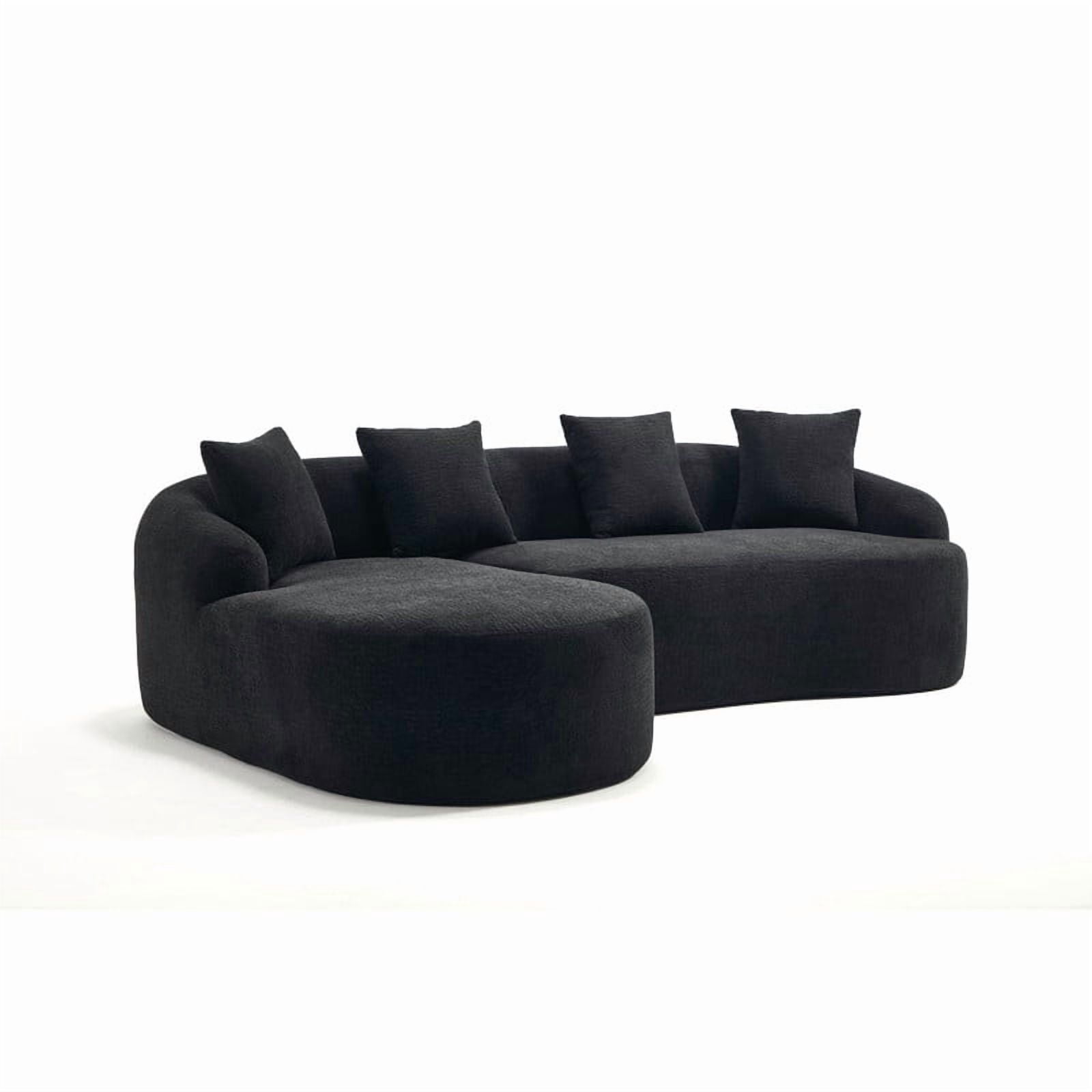 Curved Sectional Sofa with Chaise, 99'' Modern Luxury Chenille Cloud Couch for Living Room, Oversized 3-Seater Sofa Couch for Living Room, No Assembly