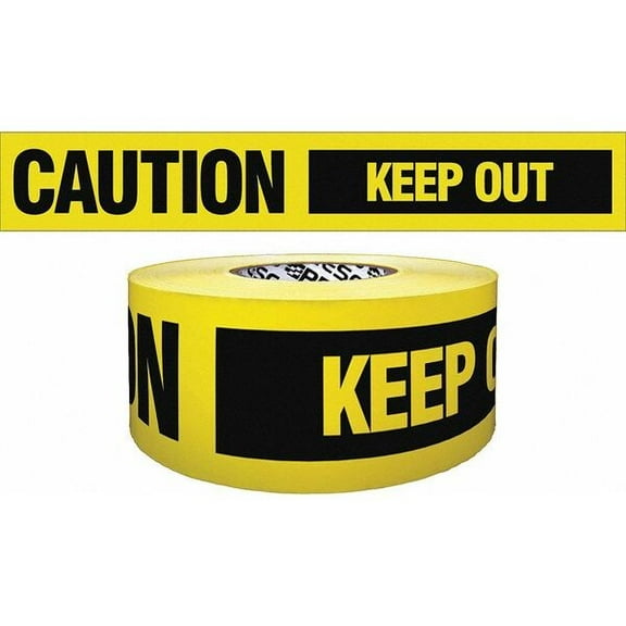 Manufacturer Varies Barricade Tape, Yellow, 200 ft L, 3 in B324Y1852-200