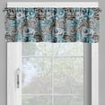 thumbnail image 4 of Ambesonne Garden Art Valance & Curtain, Botanical Roses Bouquet, 55"x30", Cadet Blue Pale Pink, 4 of 6