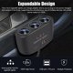 thumbnail image 1 of 3 in 1 Car CigaretteLighter Plug Splitter 120W USB+PD Quick Charging Adapter 3-Socket Power Splitter 12-24V for Car Truck SUV, 1 of 4
