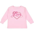 thumbnail image 3 of Inktastic Love in Red and Pink with Heart Boys or Girls Long Sleeve Toddler T-Shirt, 3 of 5