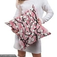 thumbnail image 4 of Ambesonne Pink Fabric by the Yard Upholstery, Sakura Tree Umbrellas, 1 Yard, Black Pink, 4 of 4