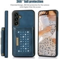 thumbnail image 2 of for Samsung Galaxy A14 Crossbody Wallet Case for Women, Bling Glitter PU Leather Phone Case with RFID Blocking Card Holder Cover for Samsung Galaxy A14 4G/ 5G SZ Blue, 2 of 16