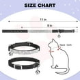 thumbnail image 4 of Minzimin  Pack of 2 Diamond Cat Collar,Adjustable Soft Velvet Leather Safe Kitten Collar with Shiny Rhinestones and Bells,Girl Boy Bling Cat Collars with Safety Elastic for Small Medium Cats, 4 of 8