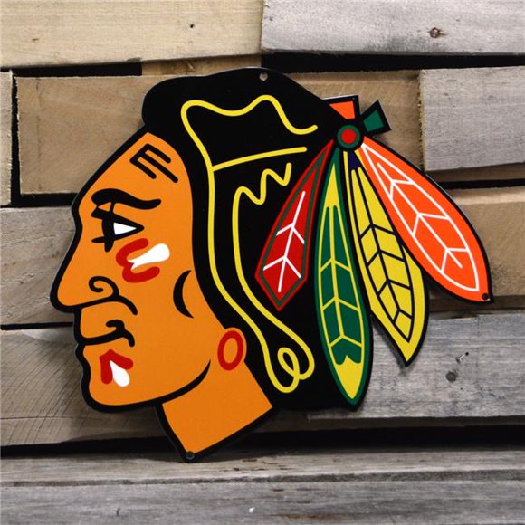 Authentic Street Signs 90205 12 in. Chicago Blackhawks Steel Logo